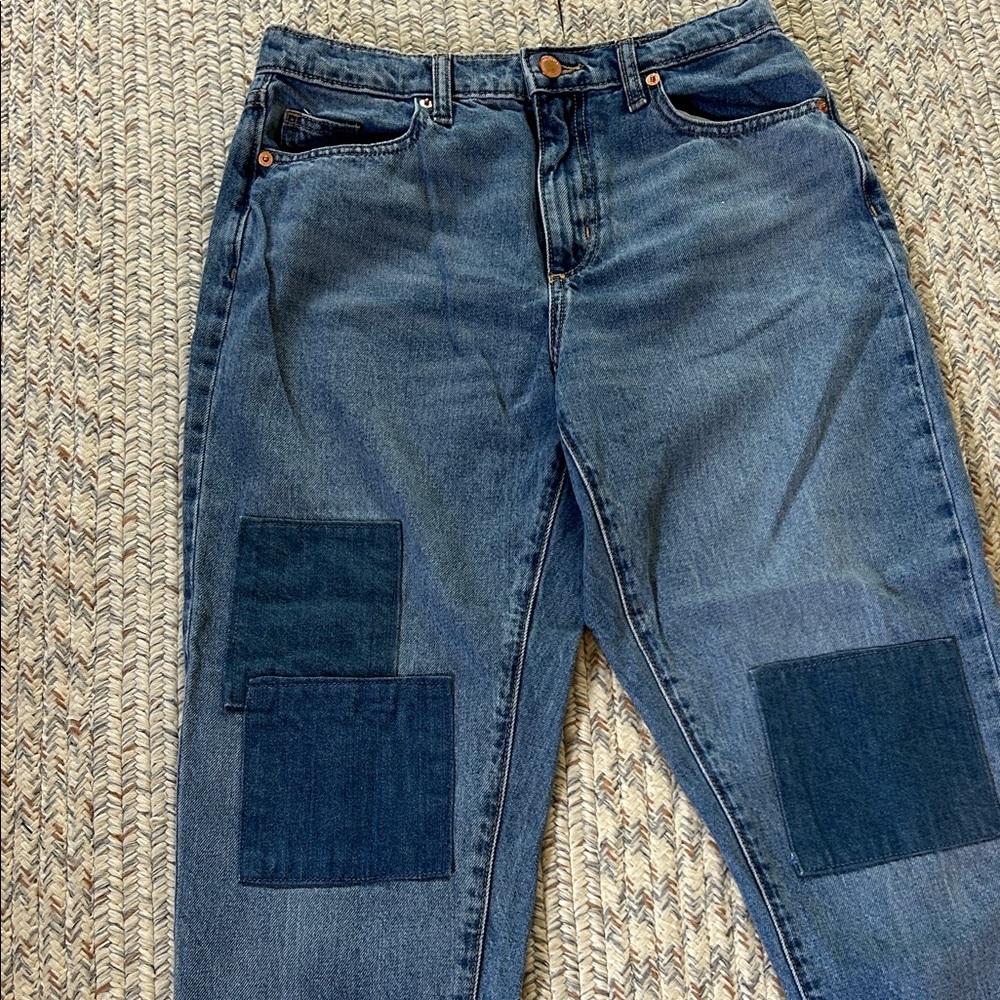 Universal Thread Women's Blue Patchwork Straight … - image 3